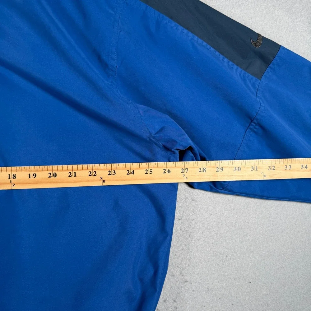 Vintage Nike Golf Mens Blue V-Neck Windbreaker‎ Pullover Jacket Large Y2K Sport